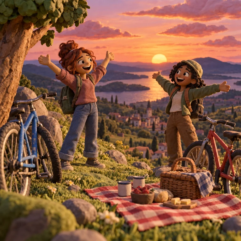 Personnages dans un univers chaleureux au style pâte à modeler