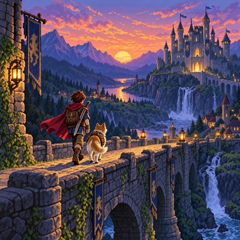 Aventure colorée inspirée des jeux vidéo en pixel art