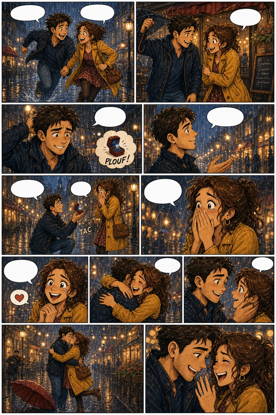 Deuxième planche d’une histoire de couple créée avec COMIXIO