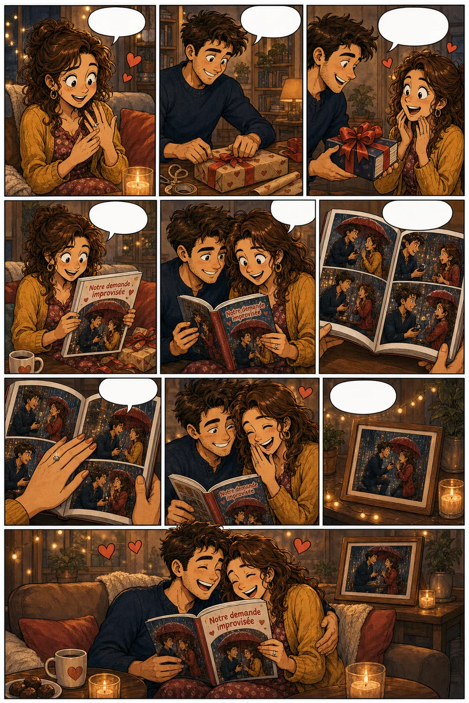 Dernière planche de la BD personnalisée de demande en mariage