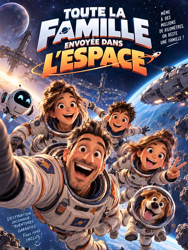 Toute la famille envoyée dans l'espace